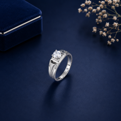 Jatin Imperial Shine Silver Ring For Him
