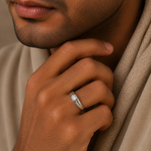 Divit Luxe Glow Silver Ring For Him