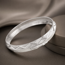 Triangle Design Silver Kada For Him
