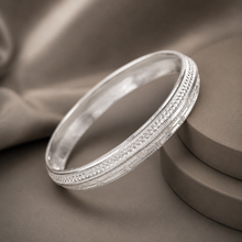 Ornate Design Silver Kada For Him