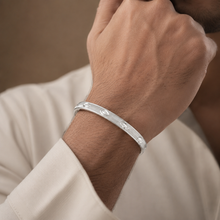 Dev Leaf Motif Silver Kada For Him