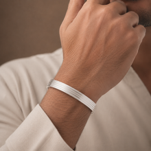 Minimal Line Silver Kada For Him