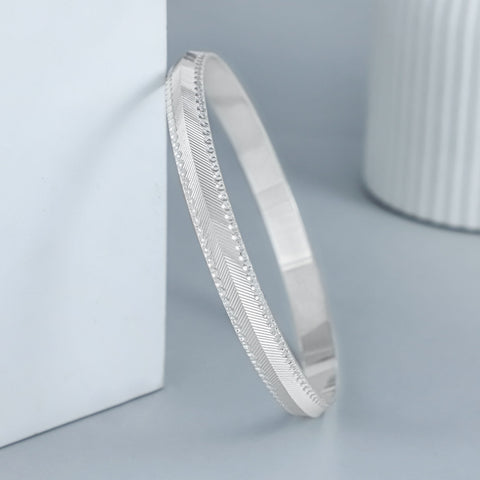 Sumit Fine Line Silver Kada  For Him