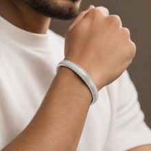 Sumit Fine Line Silver Kada  For Him