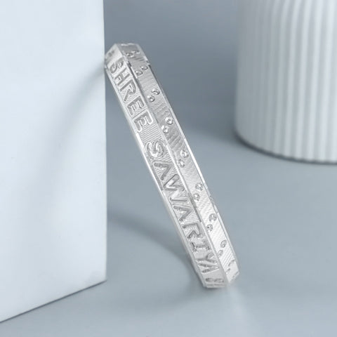 Shree Mantra Silver Kada  For Him