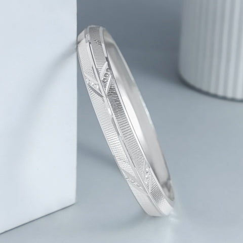 Shivansh Royal Cut  Silver Kada For Him