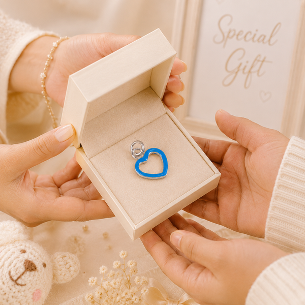 Charming Heart Silver Pendant For Baby