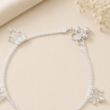 Riya Classic Tassel Silver Anklets