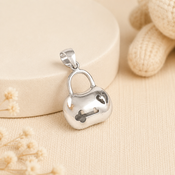 Glorious Silver Lock Pendant For Baby