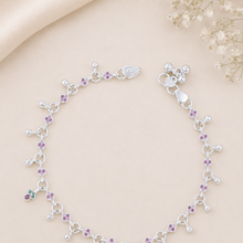 Vedika Delicate Chain Silver Anklets