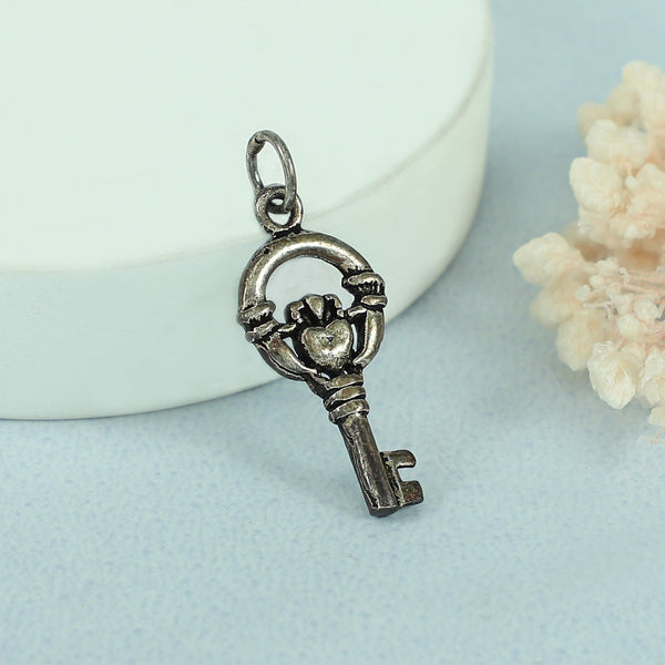 Antique Finish Silver Key Pendant For Baby