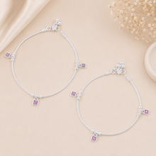 Barkha Twinkle Charm Silver Anklets