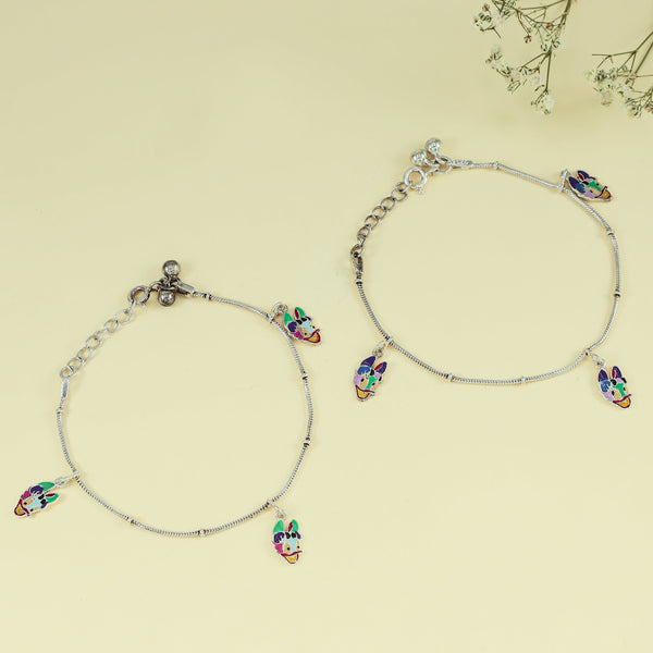 Swathi Silver Anklets For Kids