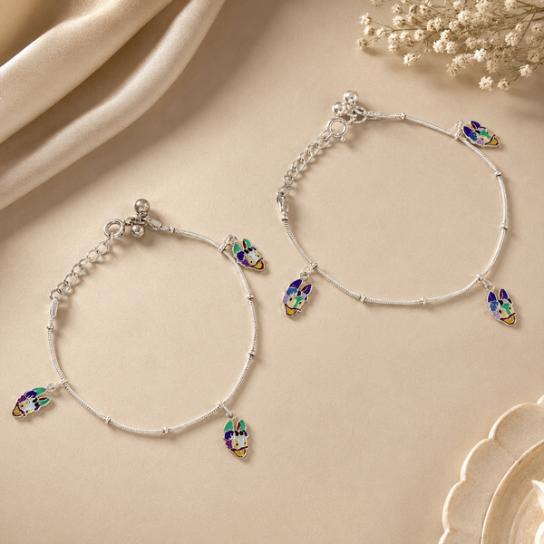Swathi Silver Anklets For Kids