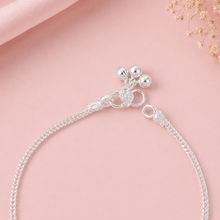 Charvi Color Pop Ghungroo Silver  Anklets