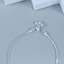 Charvi Color Pop Ghungroo Silver  Anklet