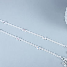 Tanvi Floral Charm Chain Silver Anklet