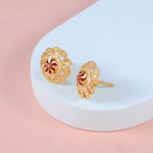 Samaira Swirl Flower Gold Earrings