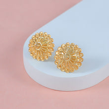 Kalyani Regal Sunflower Gold Earrings
