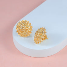 Kalyani Regal Sunflower Gold Earrings