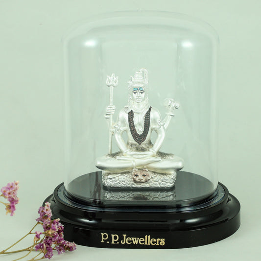 Powerful Shiva Silver Idol