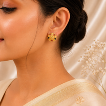Eshika Multicolor Bloom  Gold Earrings