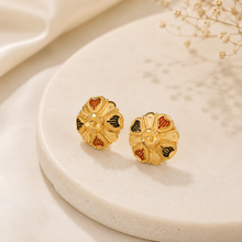 Eshika Multicolor Bloom  Gold Earrings