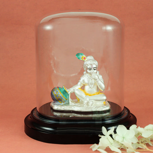 Classic Krishna Silver Idol