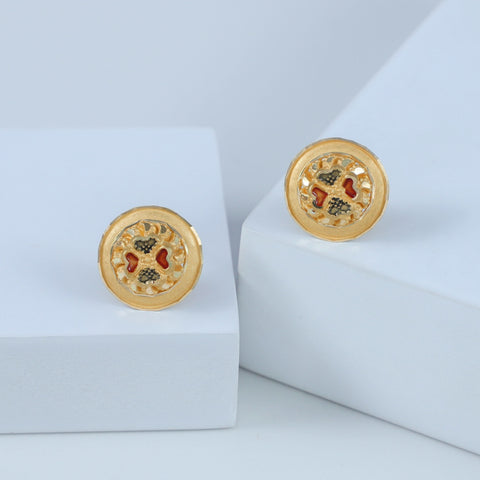 Saanvi Regal Ethnic Gold Earrings