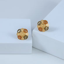 Devika Floral Fusion Gold Earrings