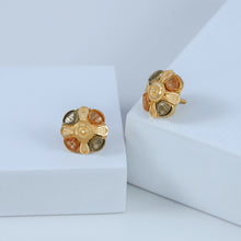 Devika Floral Fusion Gold Earrings