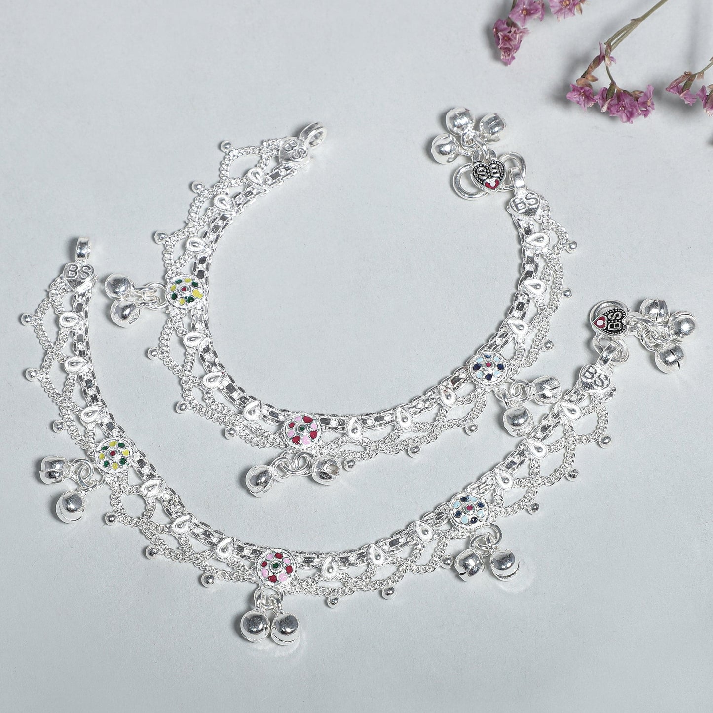 Classy Silver Baby Anklets