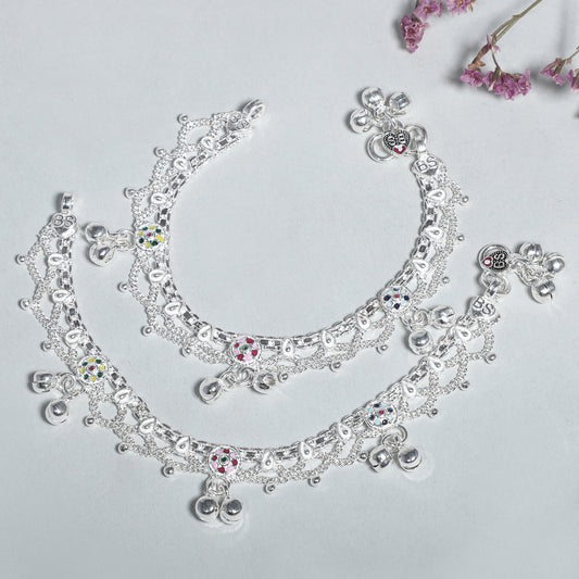 Classy Silver Baby Anklets