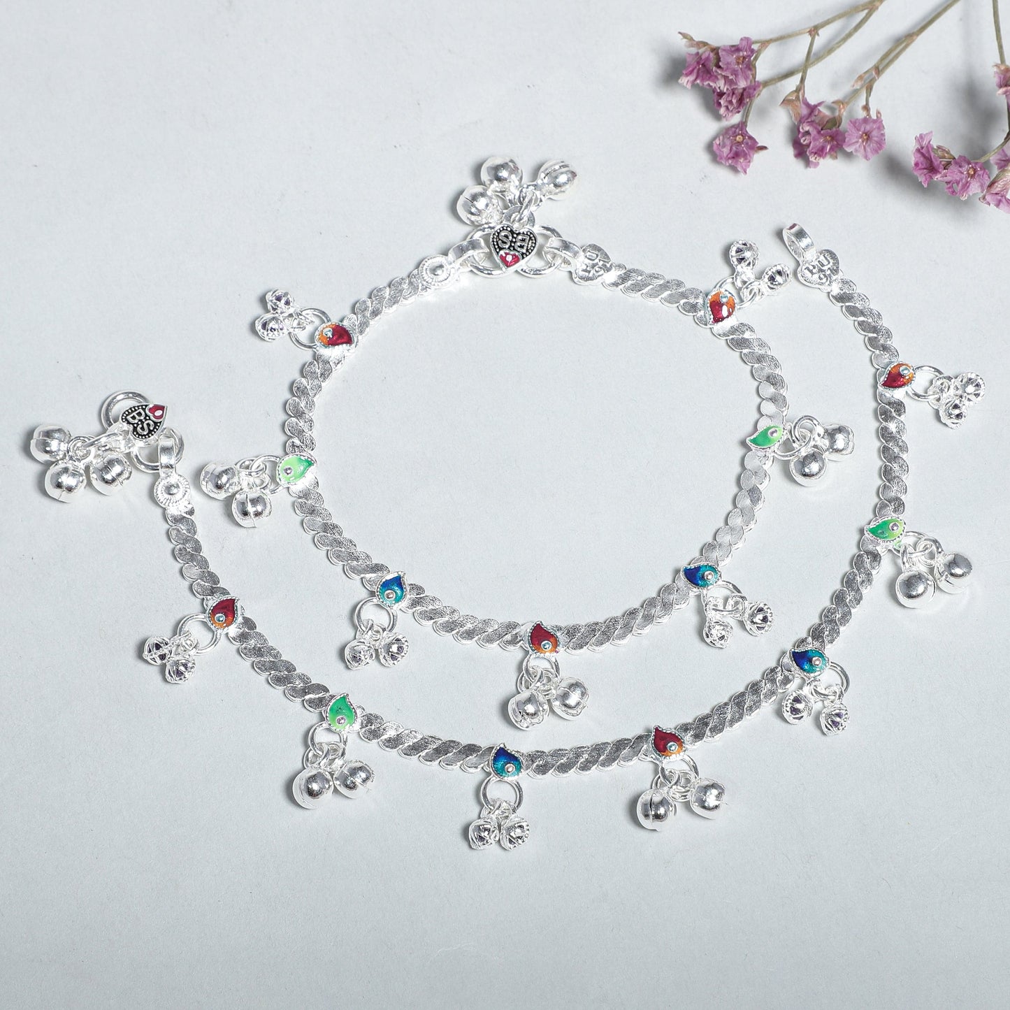 Lovely Silver Baby Anklets