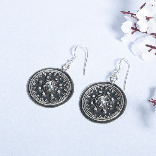 Bhuvi Classy Silver Earrings