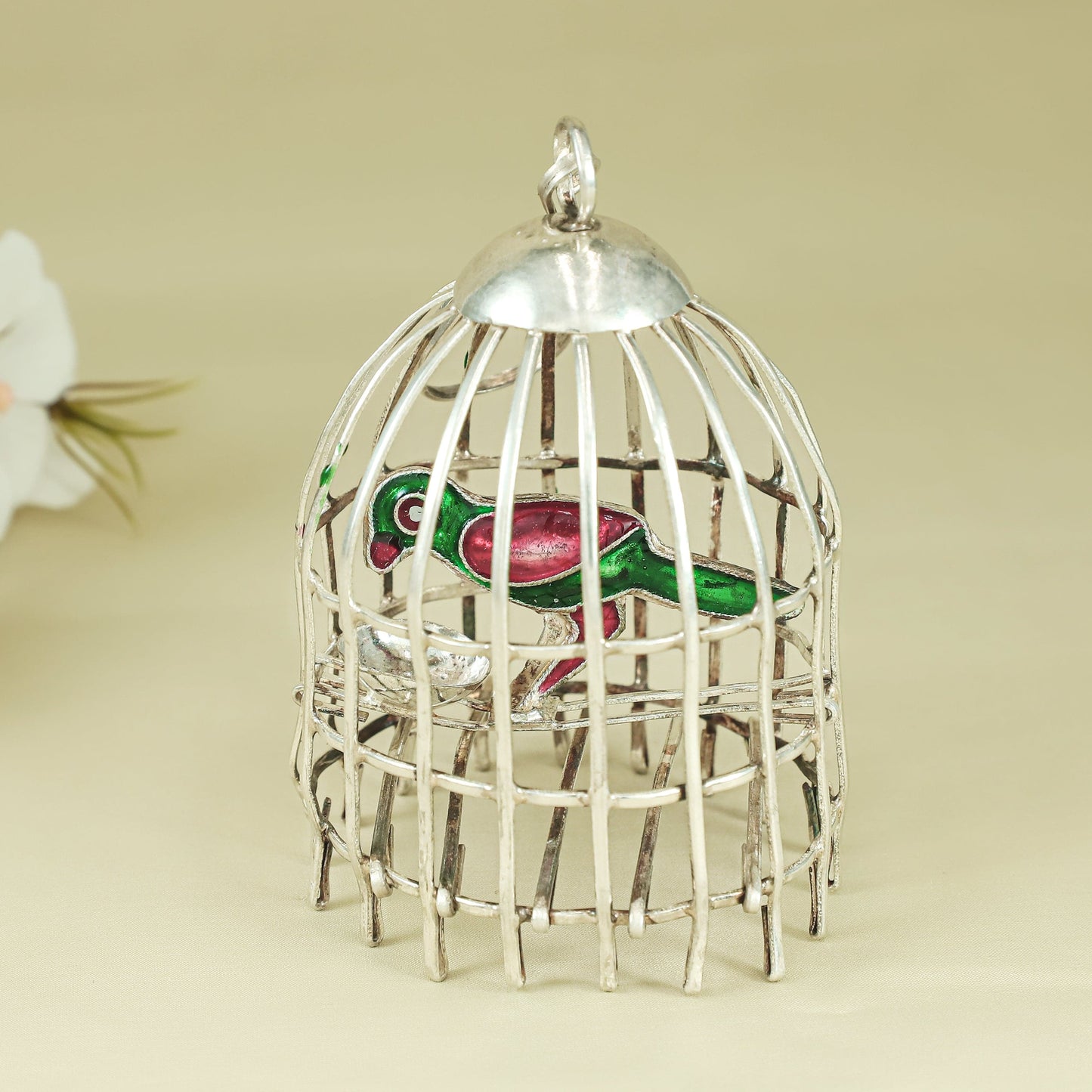 Lovely Silver Parrot Cage