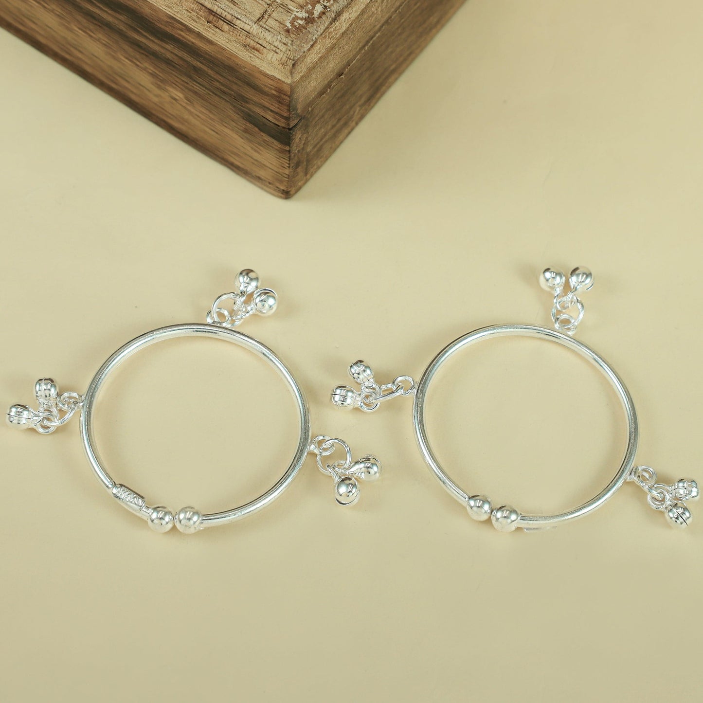 Nisha Silver Baby Bangles