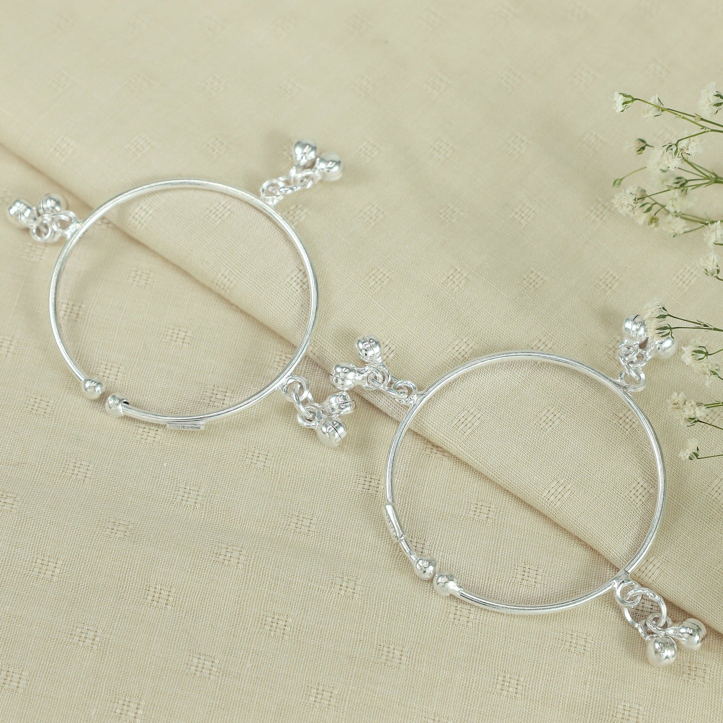 Farida Silver Baby Bangles