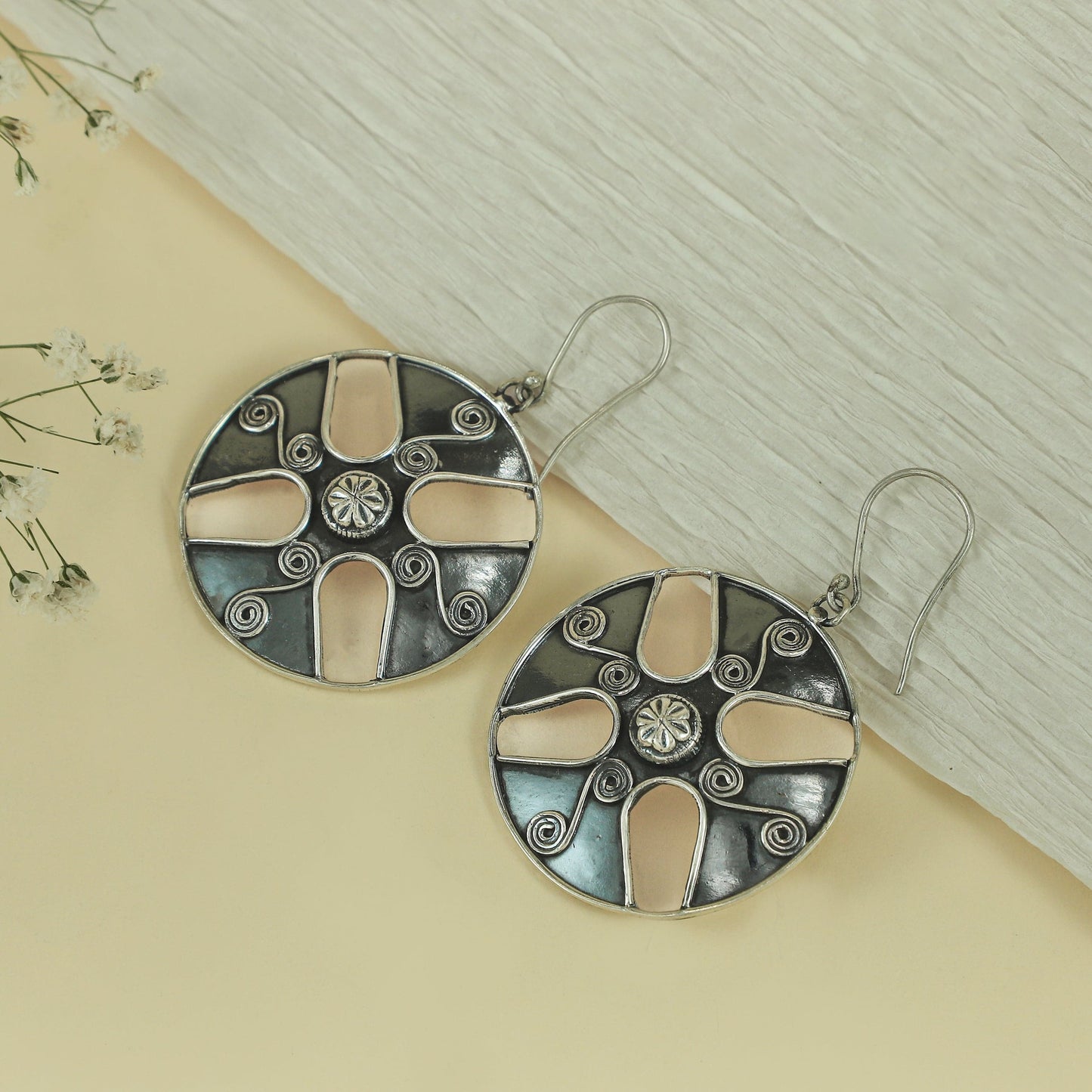 Sania Ethereal Silver Earrings