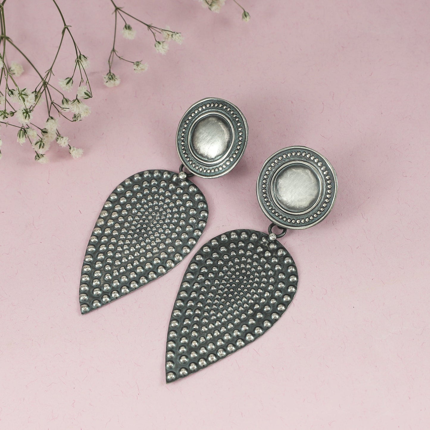 Mehar Classy Silver Earrings