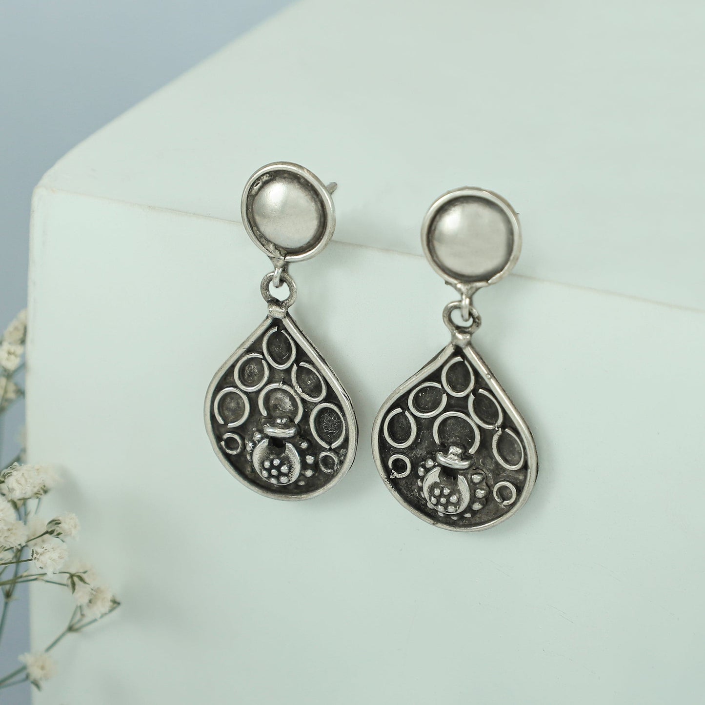 Navi Modern Silver Earrings