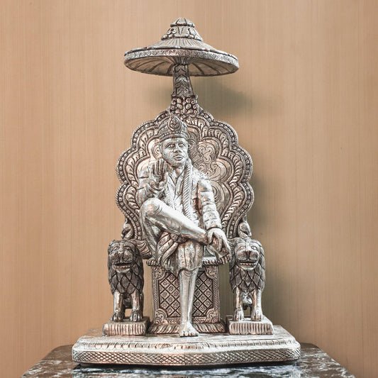 Alluring Sai Nath Silver Idol