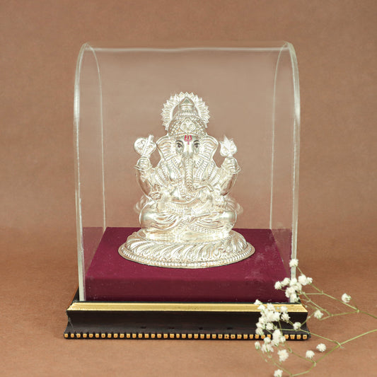 Classy Ganesha Silver Idol