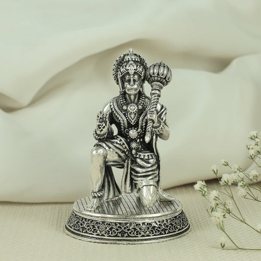 Charming Bajrangi Silver Idol
