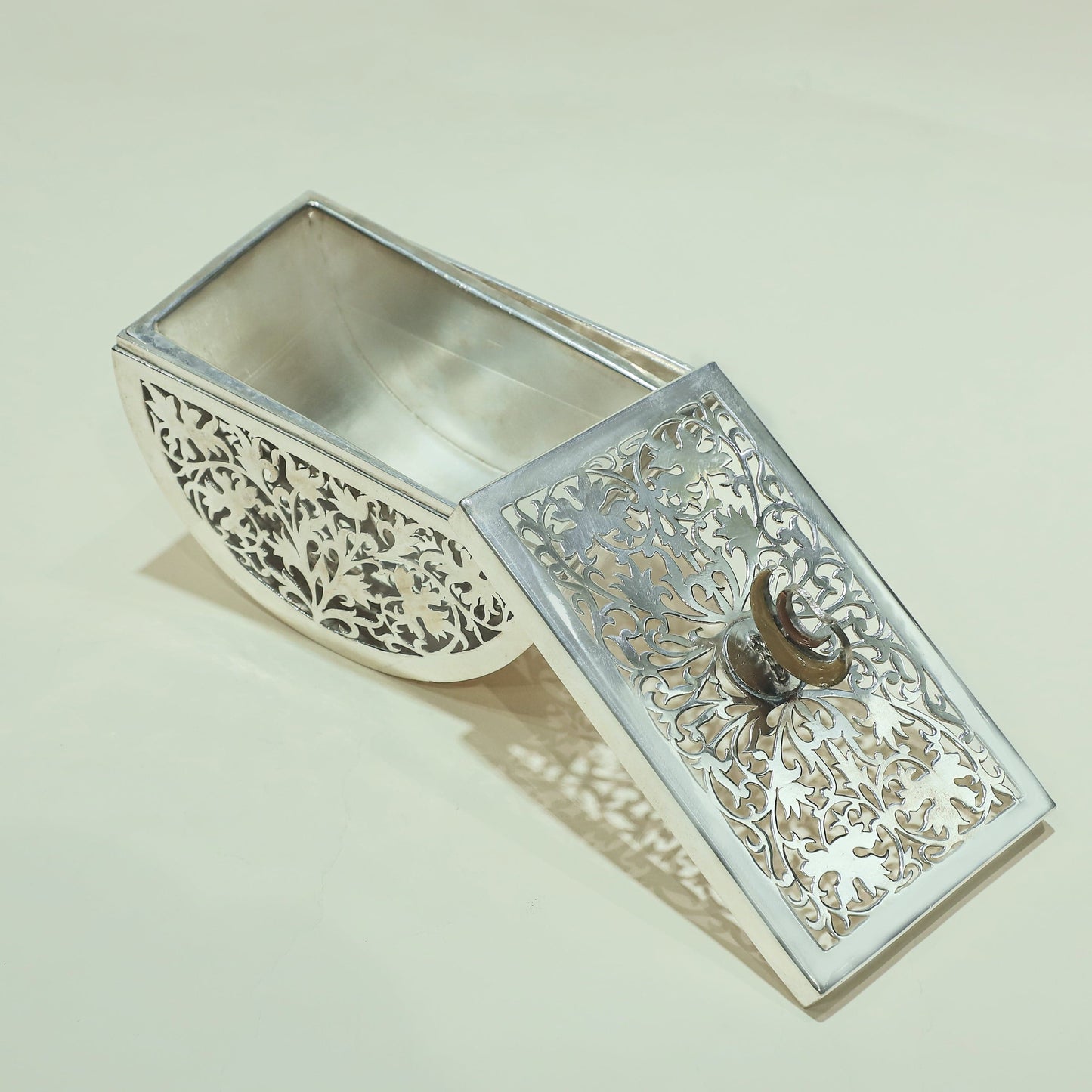 Gleaming Silver Dryfruit Box