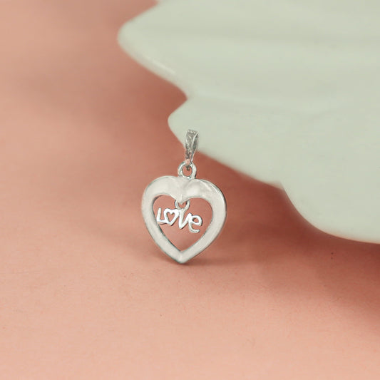 Love Heart Silver Pendant