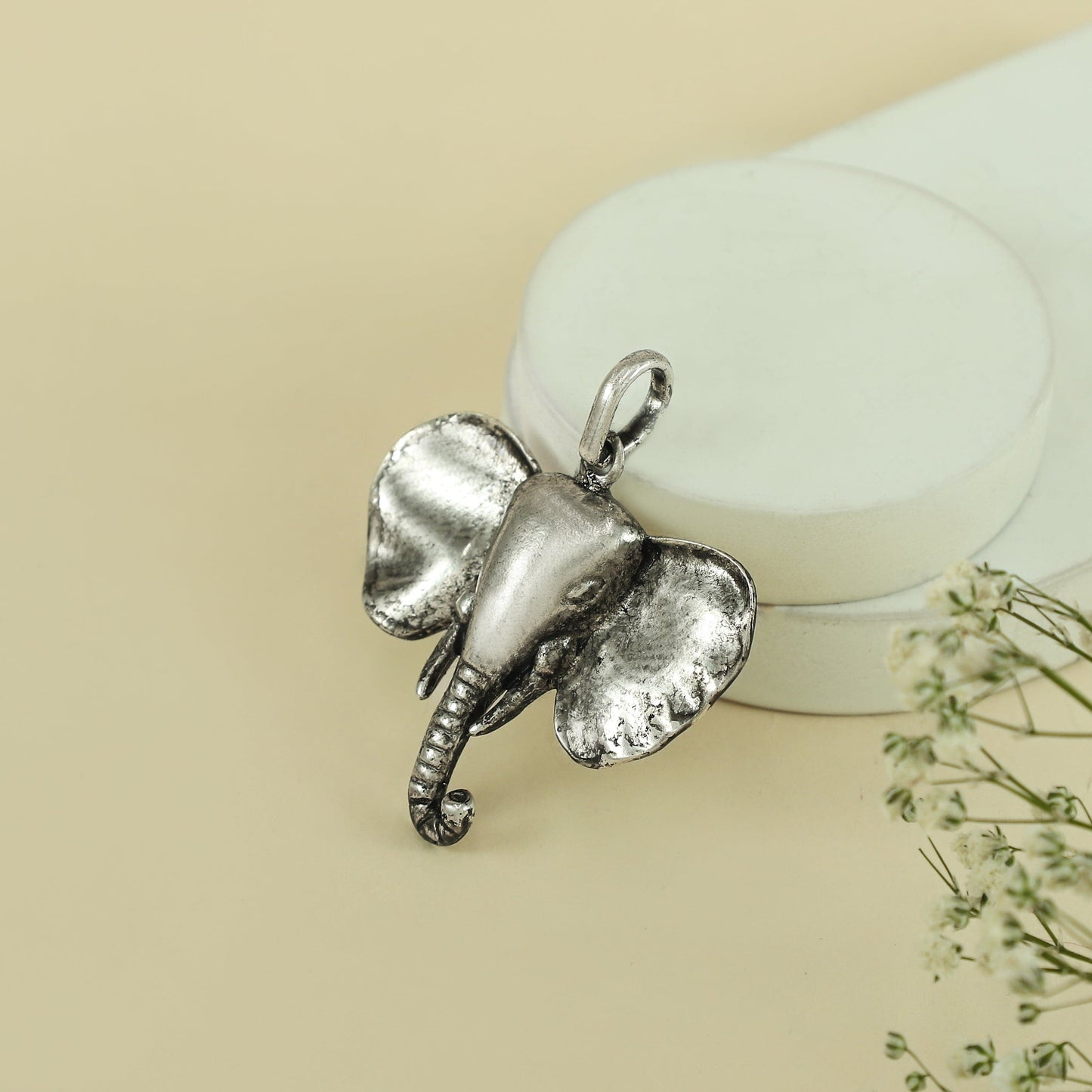 Elephant Silver Pendant