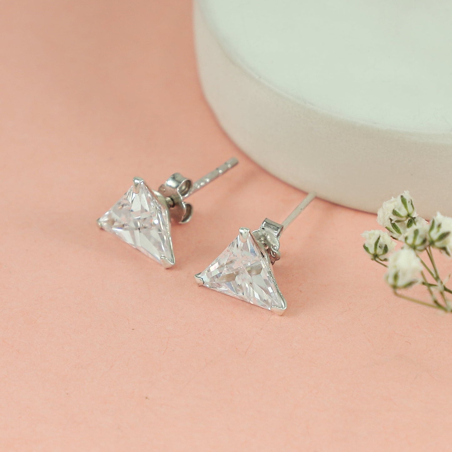 Majestic Silver CZ Earrings