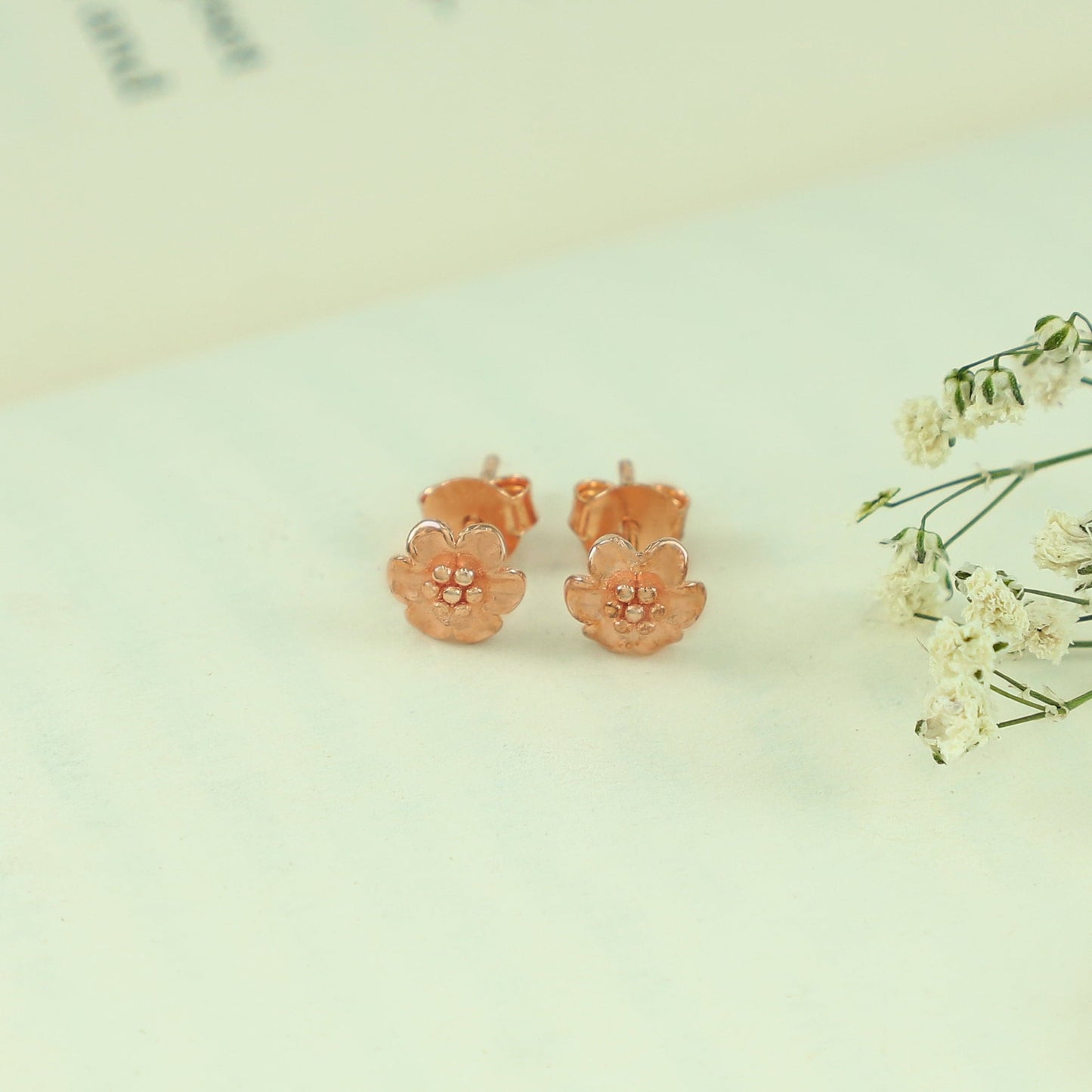 Floral Silver Earrings