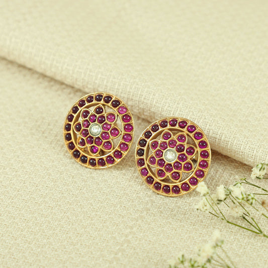 Pratishtha Lilac Bloom Silver Earrings